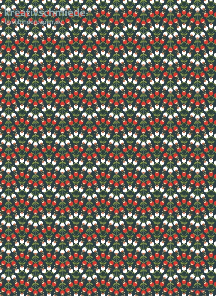 Geschenkpapier Kugelblume, rot/wei