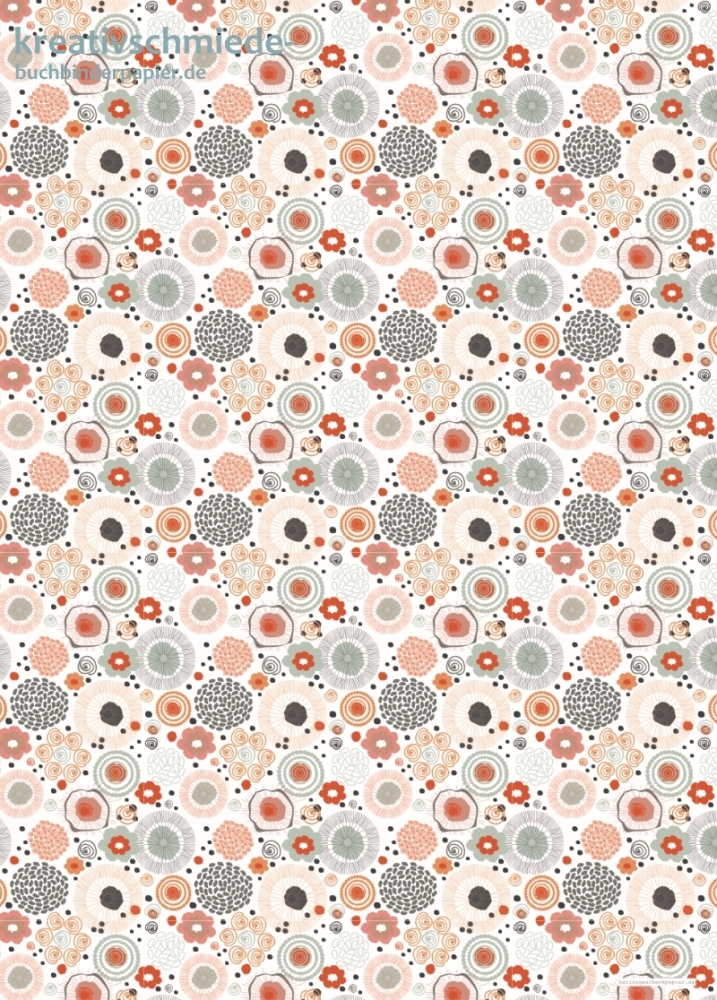 Geschenkpapier Hippie Scandi Blumenmix