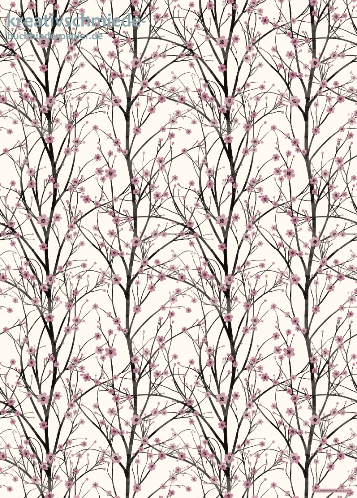 Geschenkpapier Kirschblte, rosa
