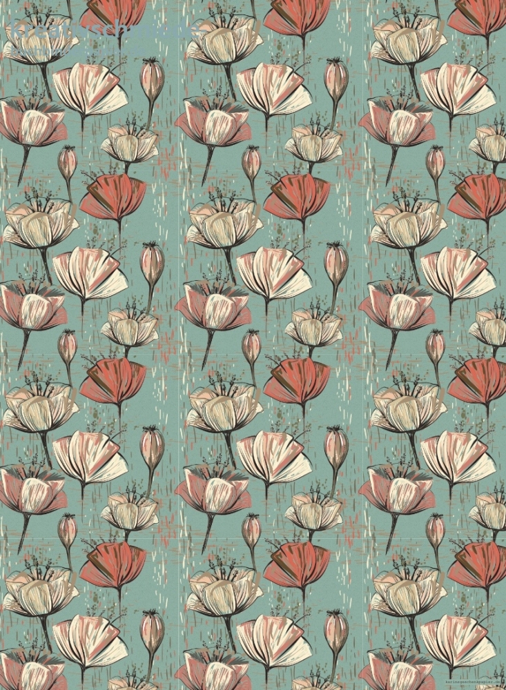 Geschenkpapier Vintage Blumenwelt