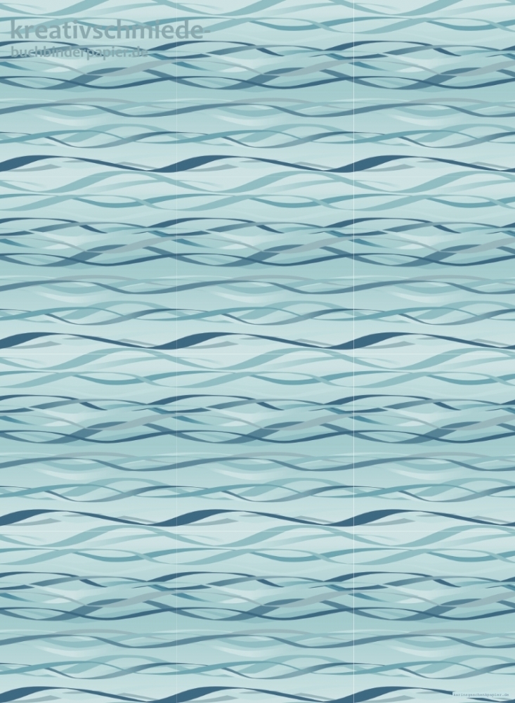 Geschenkpapier Blaue Wellen