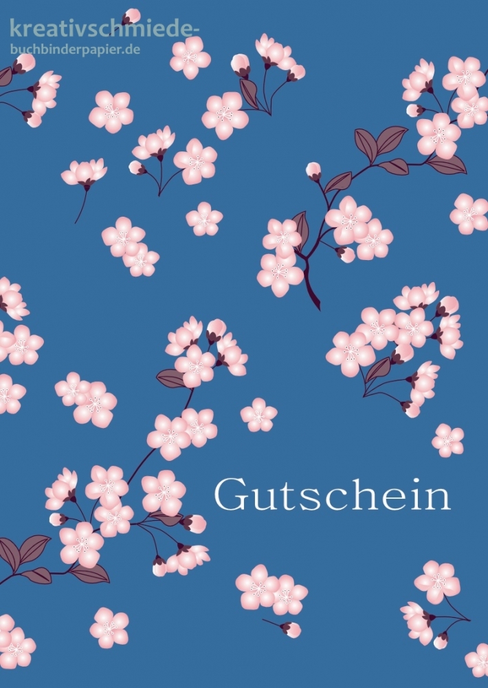 Postkarte Gutschein, Kirschblten