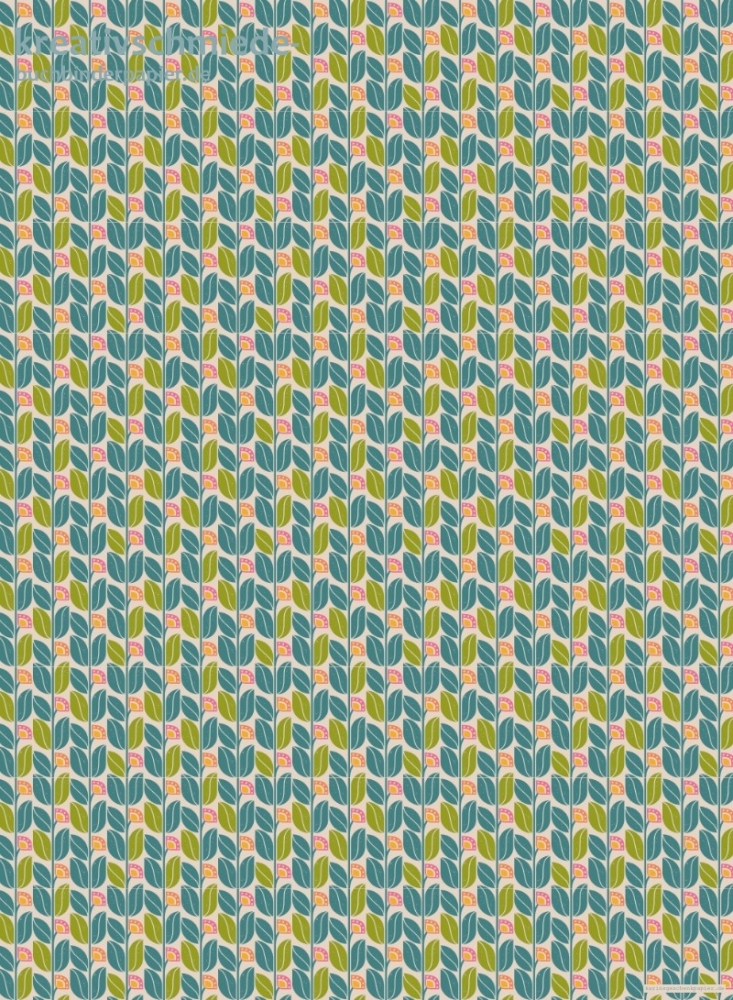 Geschenkpapier Rckkehr der Retroblumen