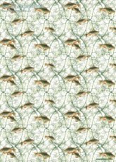 Geschenkpapier Fisch mit Dill