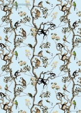 Geschenkpapier Monkey, Affen in Bumen