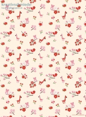 Geschenkpapier Giraffe & Freunde, Rosa