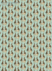 Geschenkpapier Osterhasen auf Blau