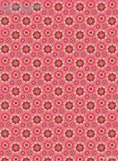 Geschenkpapier Retro-Blten auf Pink