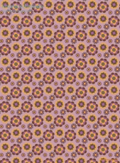 Geschenkpapier Retro-Blten auf Lila