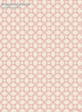 Geschenkpapier Grafikblumen auf Beige/Rot