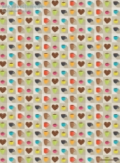 Geschenkpapier Kaffeetassen + Herzen (R*)