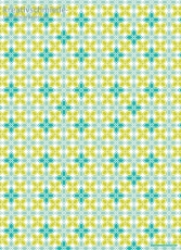 Geschenkpapier Blumen, blau/grn