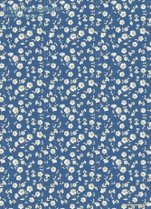 Geschenkpapier Blumen auf Blau