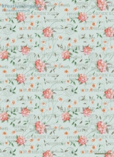 Geschenkpapier Garden Rose auf Blau
