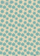 Geschenkpapier Ornament-Sterne, blau