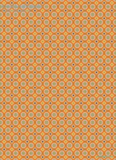 Geschenkpapier Blume, Karo & Punkt, orange/blau