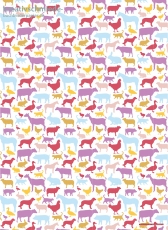 Geschenkpapier Bauernhoftiere, lila