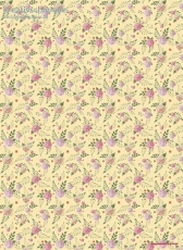 Geschenkpapier Rosen auf Gelb