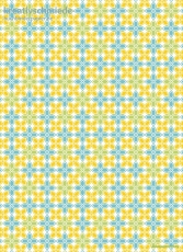 Geschenkpapier Blume, blau/gelb