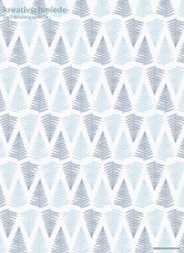 Geschenkpapier Farn, blau