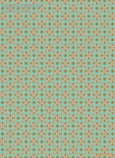 Geschenkpapier Blten & Herzen auf Blau