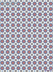 Geschenkpapier Sternblume, blau/lila