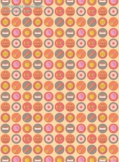 Geschenkpapier Musik-Spots auf Gelb