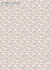 Geschenkpapier Winterwald mit Hirschen