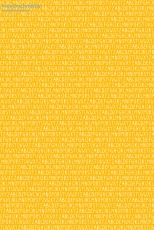 Geschenkpapier Buchstaben, gelb/wei