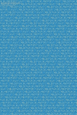 Geschenkpapier Buchstaben auf Hellblau
