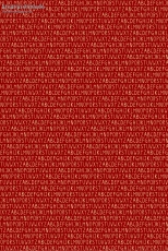 Geschenkpapier Buchstaben auf Rot