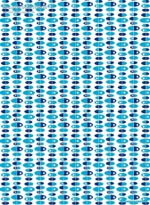 Geschenkpapier Retro-Ovale, blau