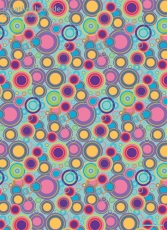 Geschenkpapier Hello Seventies, blau