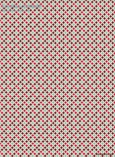Geschenkpapier Retro Muster, rot/blau