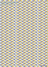 Geschenkpapier Bltter, blau/gelb