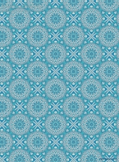 Geschenkpapier Boho-Stil, blau