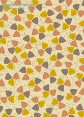Geschenkpapier Retro-Dreiecke, gelb/aprikose