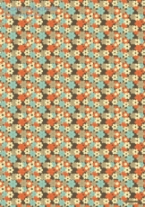 Geschenkpapier Retro-Pop Blumen