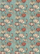 Geschenkpapier Vintage Blumenwelt