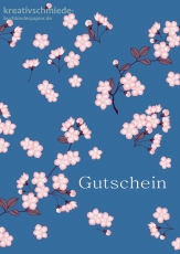 Postkarte Gutschein, Kirschblten