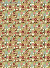 Geschenkpapier 70er Garten